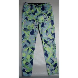 VSX Sport Women L Legging Yoga Workout Pants Blue Green Stretch Athletic